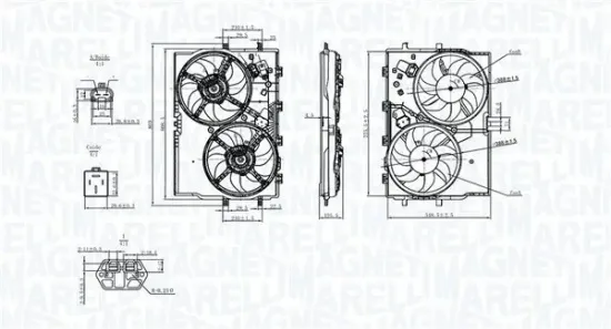 Lüfter, Motorkühlung 12 V MAGNETI MARELLI 069422578010 Bild Lüfter, Motorkühlung 12 V MAGNETI MARELLI 069422578010