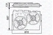 Lüfter, Motorkühlung 12 V MAGNETI MARELLI 069422582010