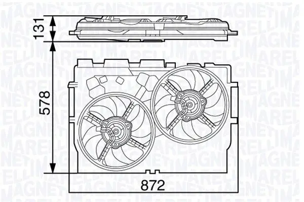 Lüfter, Motorkühlung 12 V MAGNETI MARELLI 069422583010