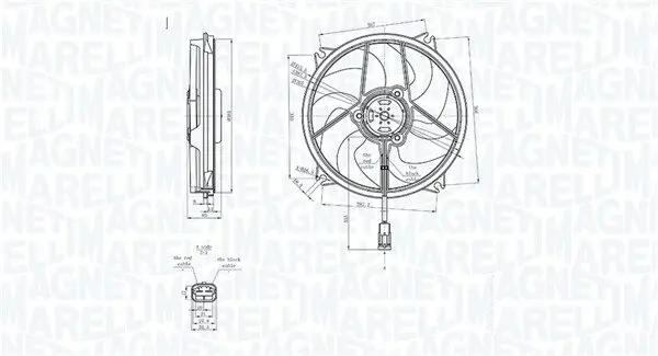 Lüfter, Motorkühlung 12 V MAGNETI MARELLI 069422839010