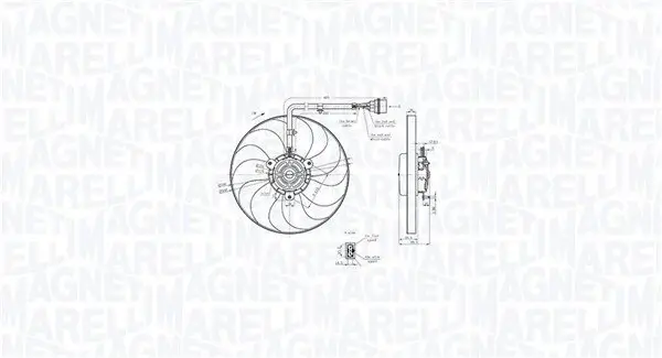 Lüfter, Motorkühlung 12 V MAGNETI MARELLI 069422847010