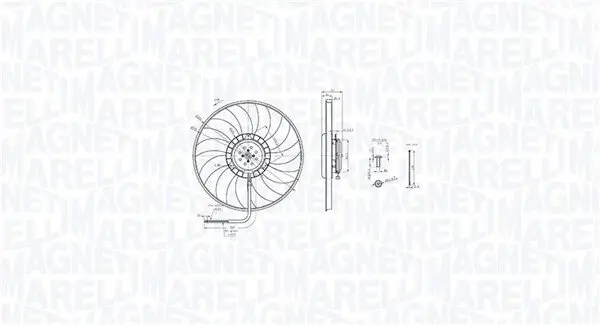 Lüfter, Motorkühlung 12 V MAGNETI MARELLI 069422848010