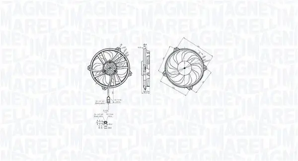 Lüfter, Motorkühlung 12 V MAGNETI MARELLI 069422855010