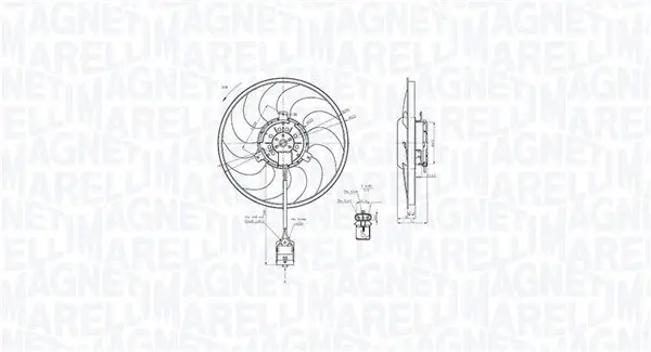 Lüfter, Motorkühlung 12 V MAGNETI MARELLI 069422860010