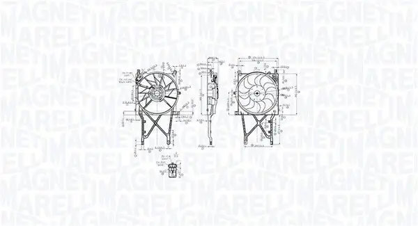 Lüfter, Motorkühlung 12 V MAGNETI MARELLI 069422863010