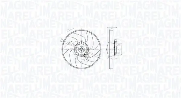 Lüfter, Motorkühlung 12 V MAGNETI MARELLI 069422866010