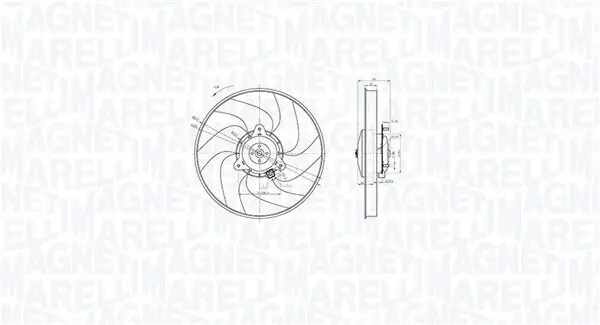 Lüfter, Motorkühlung 12 V MAGNETI MARELLI 069422871010