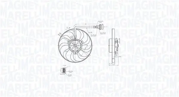 Lüfter, Motorkühlung 12 V MAGNETI MARELLI 069422876010