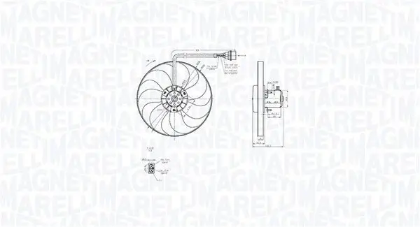Lüfter, Motorkühlung 12 V MAGNETI MARELLI 069422877010