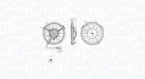 Lüfter, Motorkühlung 12 V MAGNETI MARELLI 069422880010