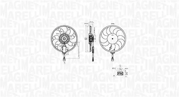 Lüfter, Motorkühlung 12 V MAGNETI MARELLI 069422882010