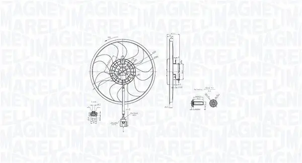 Lüfter, Motorkühlung 12 V MAGNETI MARELLI 069422889010