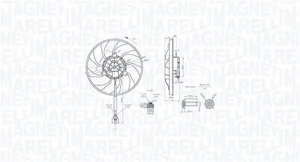 Lüfter, Motorkühlung 12 V MAGNETI MARELLI 069422890010