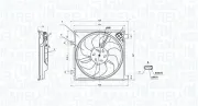 Lüfter, Motorkühlung 12 V MAGNETI MARELLI 069422896010