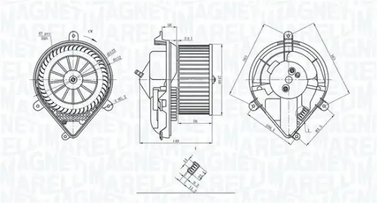 Innenraumgebläse 12 V MAGNETI MARELLI 069412228010 Bild Innenraumgebläse 12 V MAGNETI MARELLI 069412228010