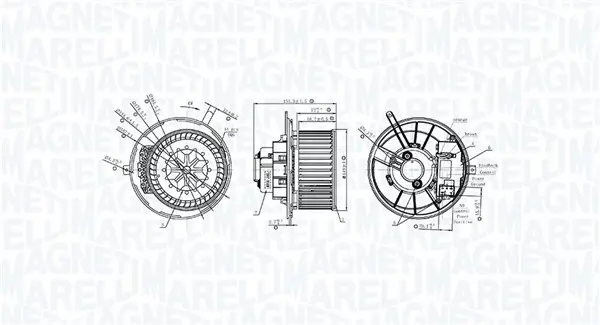 Innenraumgebläse 12 V MAGNETI MARELLI 069412231010