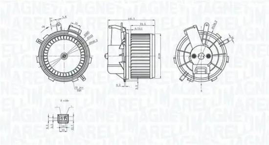 Innenraumgebläse 12 V MAGNETI MARELLI 069412236010 Bild Innenraumgebläse 12 V MAGNETI MARELLI 069412236010