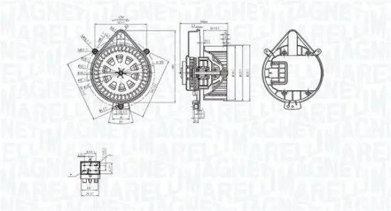 Innenraumgebläse 12 V MAGNETI MARELLI 069412281010 Bild Innenraumgebläse 12 V MAGNETI MARELLI 069412281010
