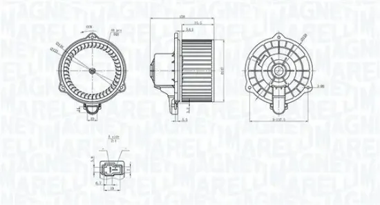 Innenraumgebläse 12 V MAGNETI MARELLI 069412367010 Bild Innenraumgebläse 12 V MAGNETI MARELLI 069412367010