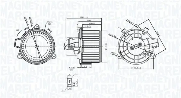 Innenraumgebläse 12 V MAGNETI MARELLI 069412375010