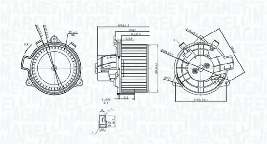 Innenraumgebläse 12 V MAGNETI MARELLI 069412375010 Bild Innenraumgebläse 12 V MAGNETI MARELLI 069412375010