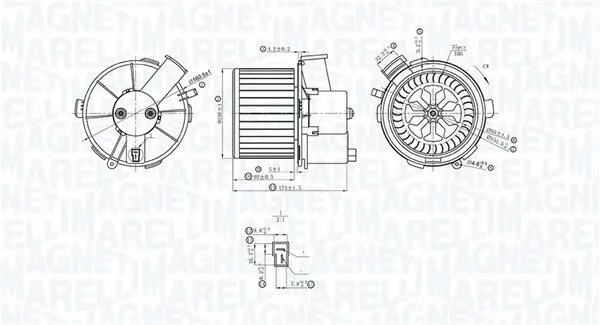 Innenraumgebläse 12 V MAGNETI MARELLI 069412402010