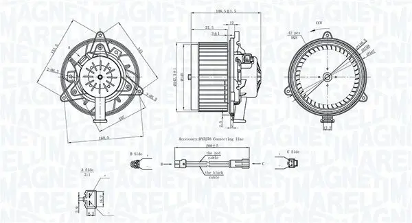 Innenraumgebläse 12 V MAGNETI MARELLI 069412742010