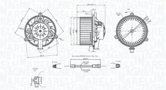 Innenraumgebläse 12 V MAGNETI MARELLI 069412742010 Bild Innenraumgebläse 12 V MAGNETI MARELLI 069412742010