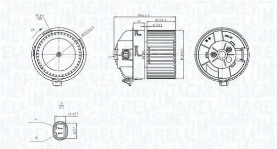 Innenraumgebläse 12 V MAGNETI MARELLI 069412751010 Bild Innenraumgebläse 12 V MAGNETI MARELLI 069412751010