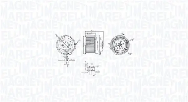 Innenraumgebläse 12 V MAGNETI MARELLI 069412766010