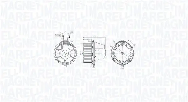 Innenraumgebläse 12 V MAGNETI MARELLI 069412770010