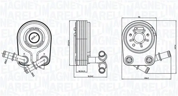 Ölkühler, Motoröl MAGNETI MARELLI 350300000100