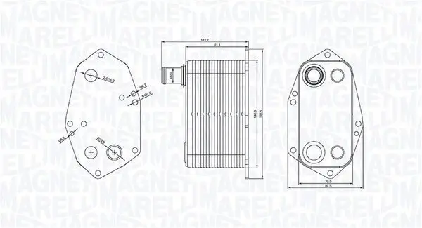 Ölkühler, Motoröl MAGNETI MARELLI 350300000200