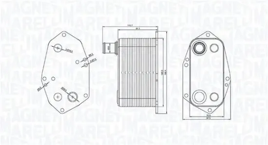 Ölkühler, Motoröl MAGNETI MARELLI 350300000200 Bild Ölkühler, Motoröl MAGNETI MARELLI 350300000200