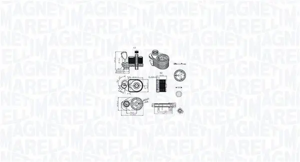 Ölkühler, Motoröl MAGNETI MARELLI 350300001100 Bild Ölkühler, Motoröl MAGNETI MARELLI 350300001100