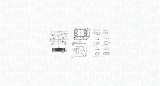 Ölkühler, Motoröl MAGNETI MARELLI 350300001300 Bild Ölkühler, Motoröl MAGNETI MARELLI 350300001300