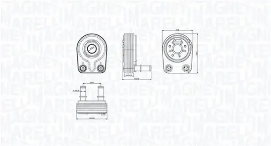 Ölkühler, Motoröl MAGNETI MARELLI 350300001400 Bild Ölkühler, Motoröl MAGNETI MARELLI 350300001400