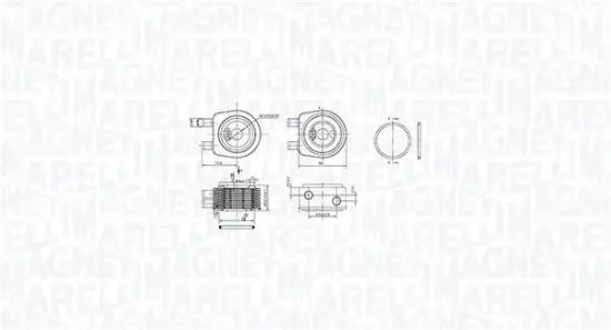 Ölkühler, Motoröl MAGNETI MARELLI 350300001900 Bild Ölkühler, Motoröl MAGNETI MARELLI 350300001900