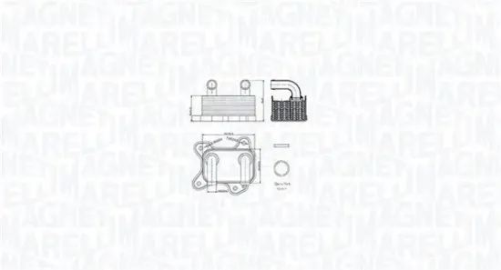 Ölkühler, Motoröl MAGNETI MARELLI 350300002000 Bild Ölkühler, Motoröl MAGNETI MARELLI 350300002000