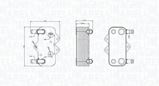 Ölkühler, Motoröl MAGNETI MARELLI 350300002100 Bild Ölkühler, Motoröl MAGNETI MARELLI 350300002100