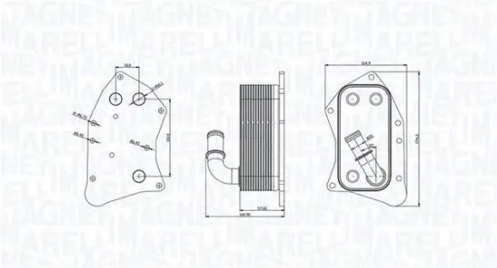 Ölkühler, Motoröl MAGNETI MARELLI 350300002300 Bild Ölkühler, Motoröl MAGNETI MARELLI 350300002300