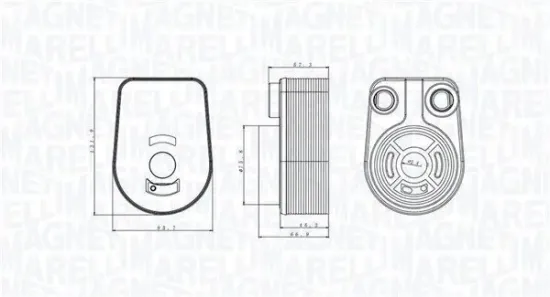 Ölkühler, Motoröl MAGNETI MARELLI 350300002800 Bild Ölkühler, Motoröl MAGNETI MARELLI 350300002800