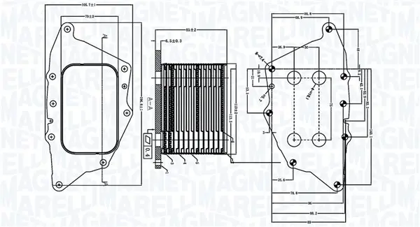 Ölkühler, Motoröl MAGNETI MARELLI 350300005000