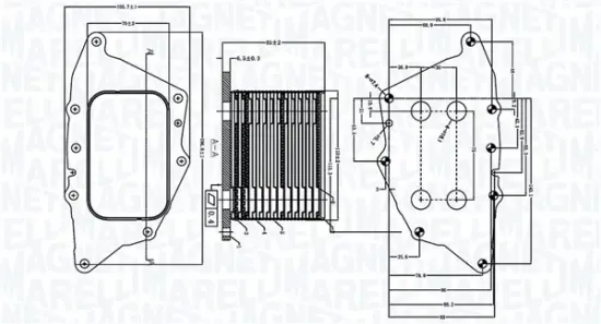 Ölkühler, Motoröl MAGNETI MARELLI 350300005000 Bild Ölkühler, Motoröl MAGNETI MARELLI 350300005000