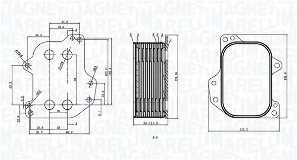 Ölkühler, Motoröl MAGNETI MARELLI 350300005700