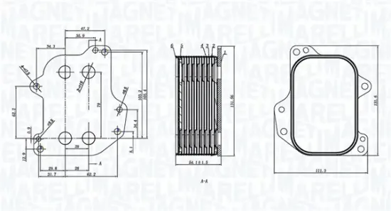 Ölkühler, Motoröl MAGNETI MARELLI 350300005700 Bild Ölkühler, Motoröl MAGNETI MARELLI 350300005700