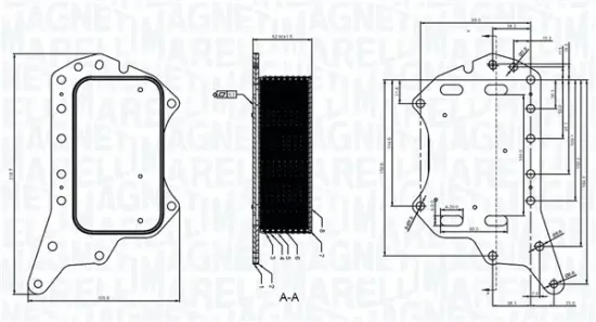 Ölkühler, Motoröl MAGNETI MARELLI 350300005900 Bild Ölkühler, Motoröl MAGNETI MARELLI 350300005900