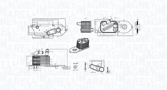 Ölkühler, Motoröl MAGNETI MARELLI 350300006800 Bild Ölkühler, Motoröl MAGNETI MARELLI 350300006800