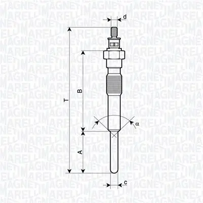 Glühkerze 23 V MAGNETI MARELLI 062900125304 Bild Glühkerze 23 V MAGNETI MARELLI 062900125304