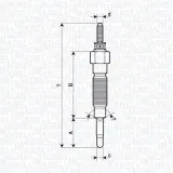 Glühkerze 11 V MAGNETI MARELLI 062900132304